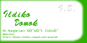 ildiko domok business card